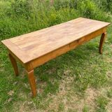 Blonde cherry farmhouse table