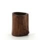 Small brutalist monoxyle vase in wood, 1970s.