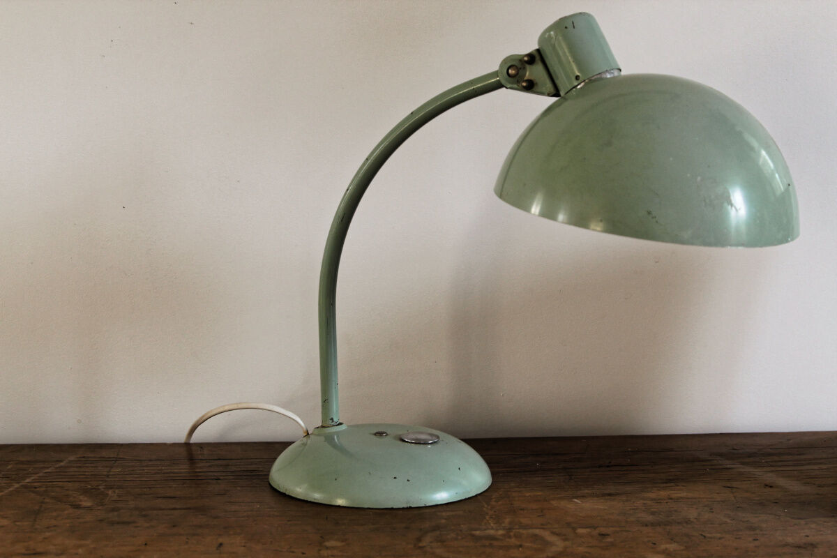 Lampe de bureau rotule vert céladon