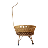 Rattan swan neck cradle circa 1960