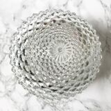 Glass and brass wall lamp
