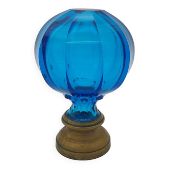 Blue glass or crystal staircase ball?