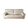 3-seater convertible sofa leather Steiner model gipsy, off-white color 5302 (lxlxh 205x100x80)