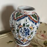 Petit vase peint à la main motifs oiseaux et fleurs