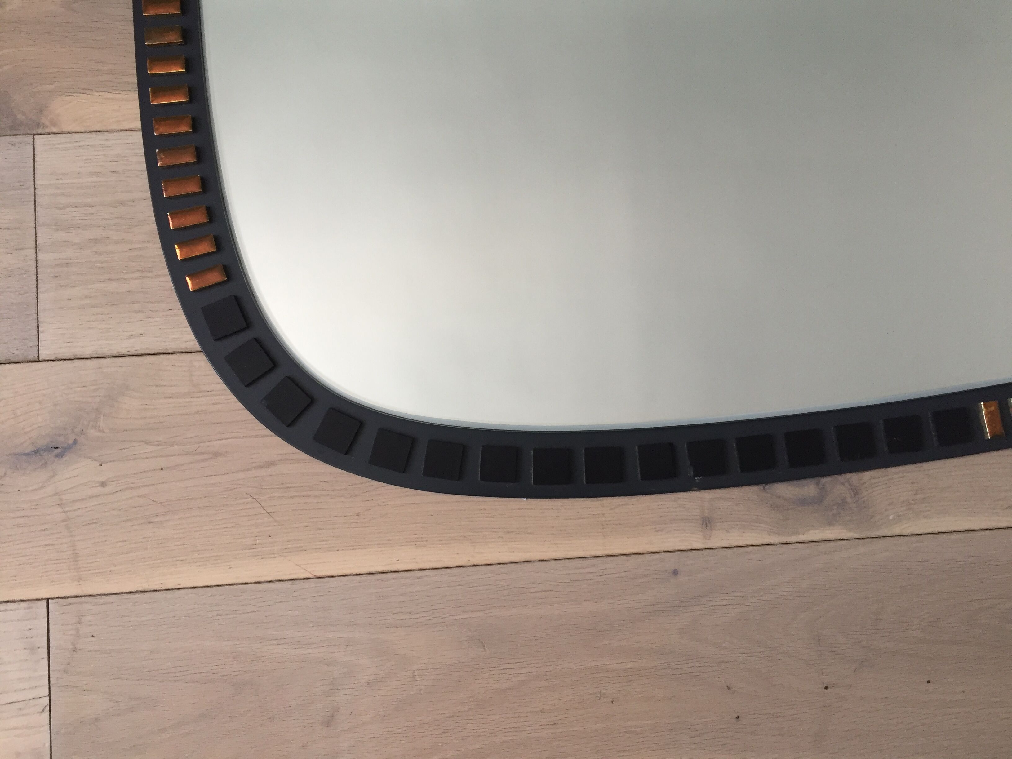 Oval mirror, Maison Duro Belgium 1966 - 96.5x54cm