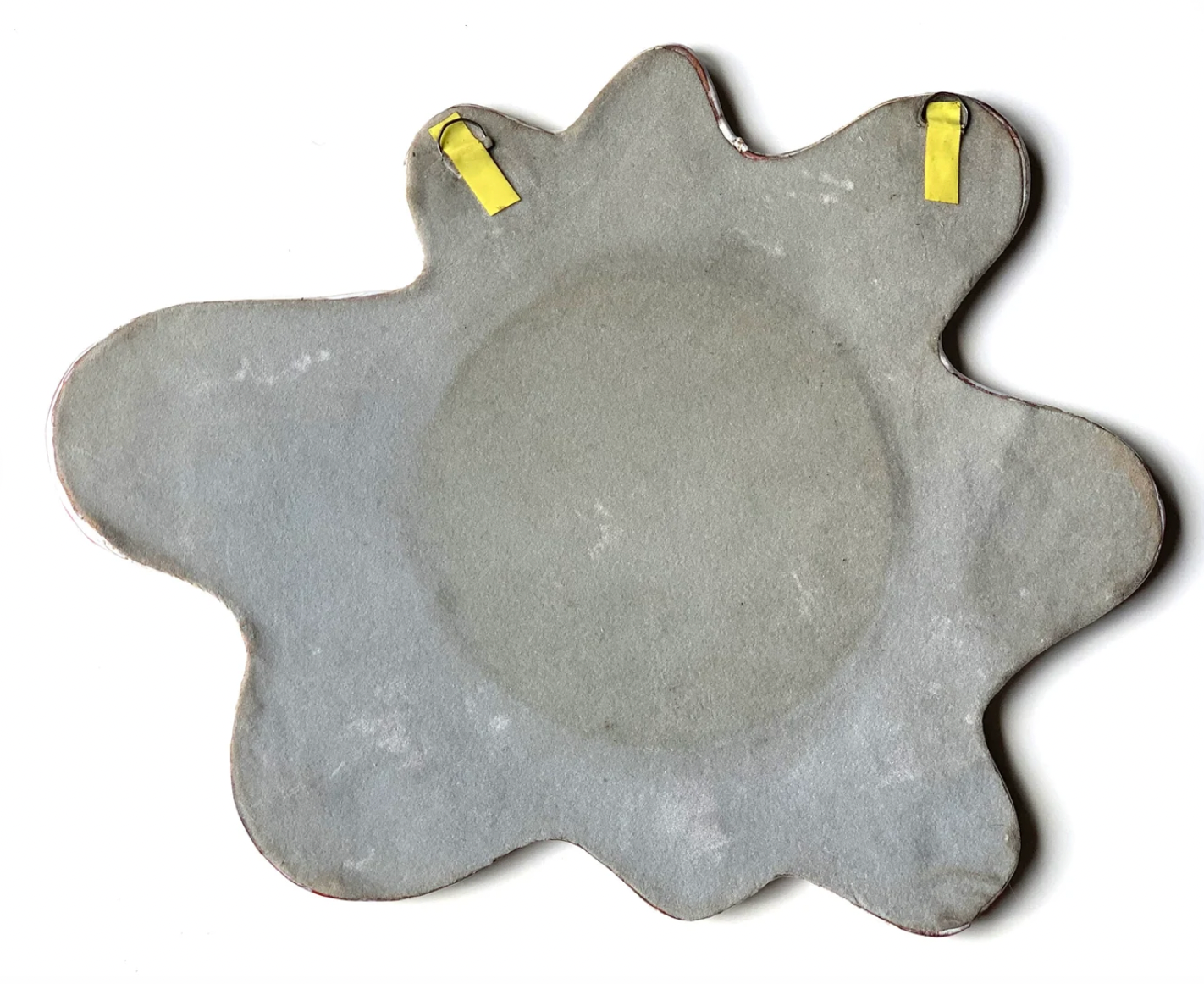 Stylized ceramic sun-shaped mirror, Vallauris