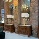 Contemporary Modern Pair of Sideboards in Wood and Siena Marble Top, Italy
