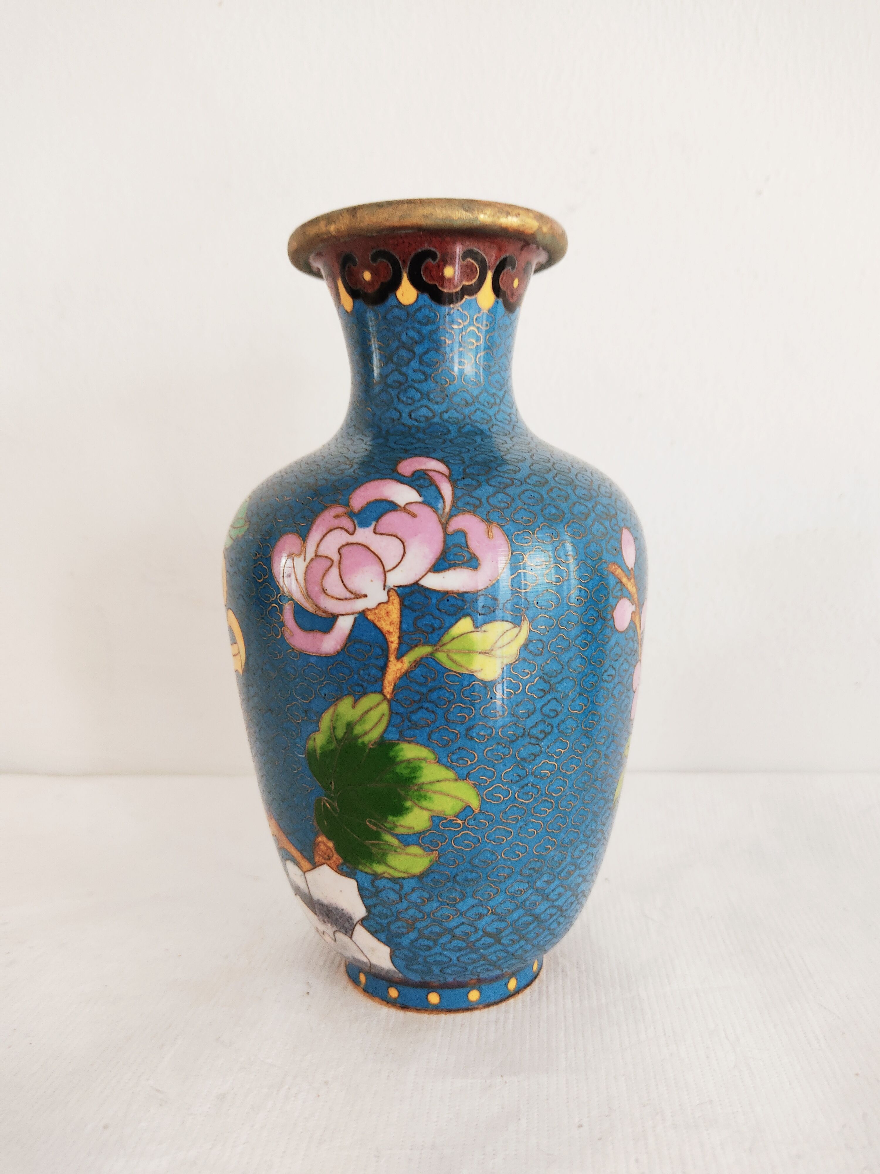 China 15 cm partitioned enamel vase