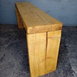 Bench 120 cm patinated solid wood