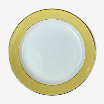 Round dish golden yellow l'amandinoise 7894