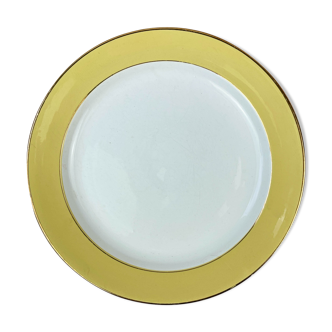 Round dish golden yellow l'amandinoise 7894