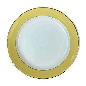Round golden yellow dish l'amandinoise 7894
