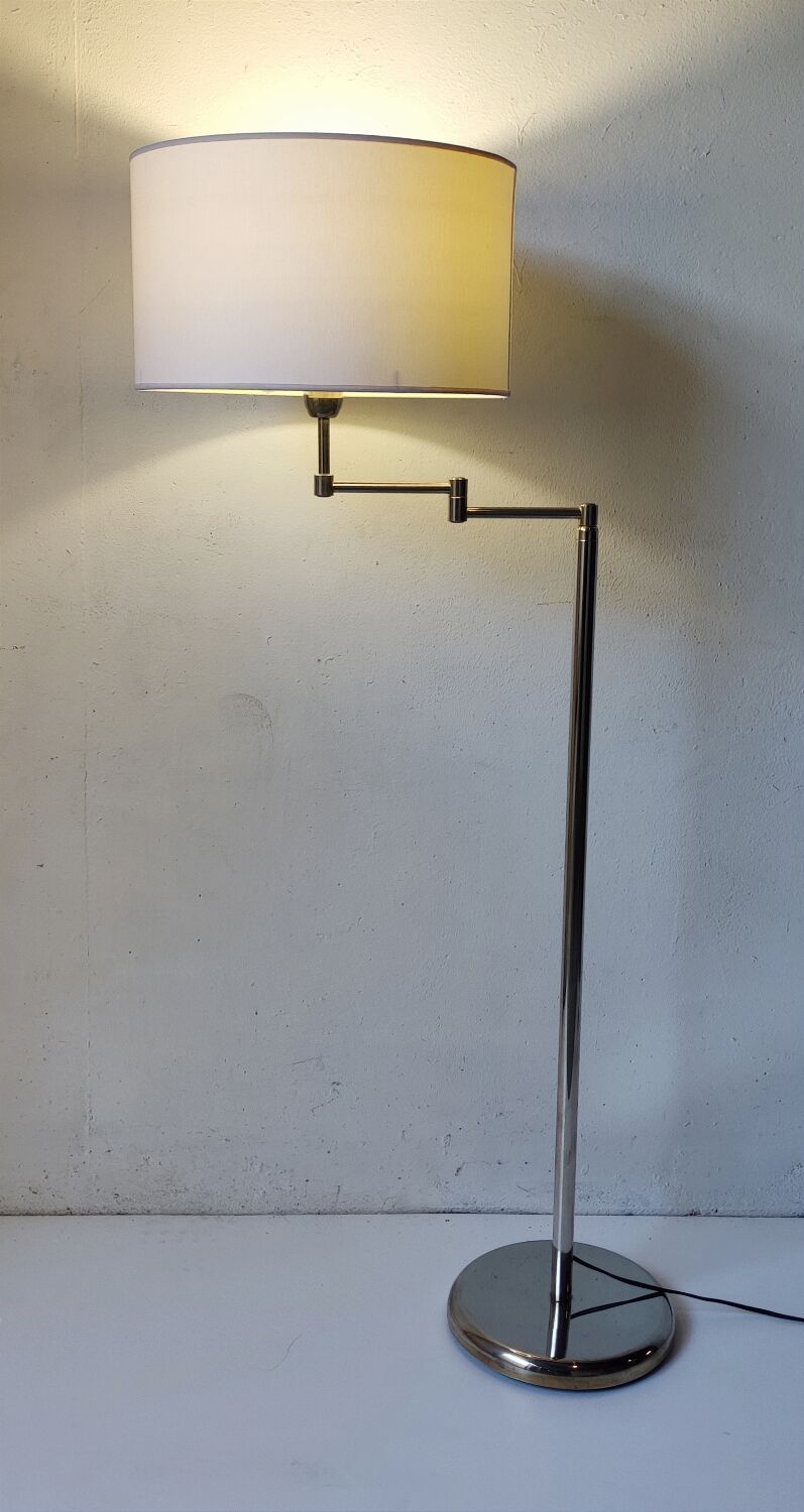 Articulated reading floor lamp from the 80s