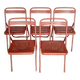 5 foldable chairs metal vintage ep 1970