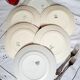 Old flat plates mismatched in earthenware