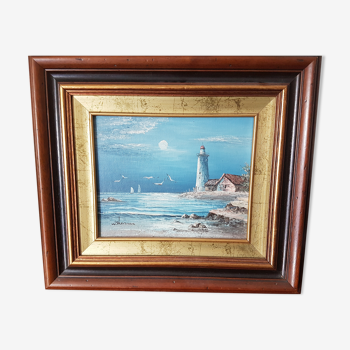 Peinture à l'huile paysage breton