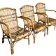 Set of 3 rattan armchairs from the 1970s France