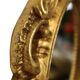 Small French Crested Mirror, Gold Leaf Gilt, Baroque Style, 35 cm