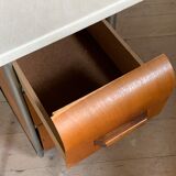 Bureau métal et bois vintage