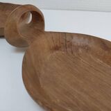 Vintage sculptural wooden pocket tray