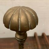 Paire de chenets en bronze ciselé XX siècle