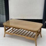 Bamboo Coffee Table with Pine Wood Top