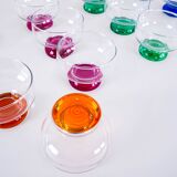 Set of dessert bowls, Italian design, 1970s, made in Italy