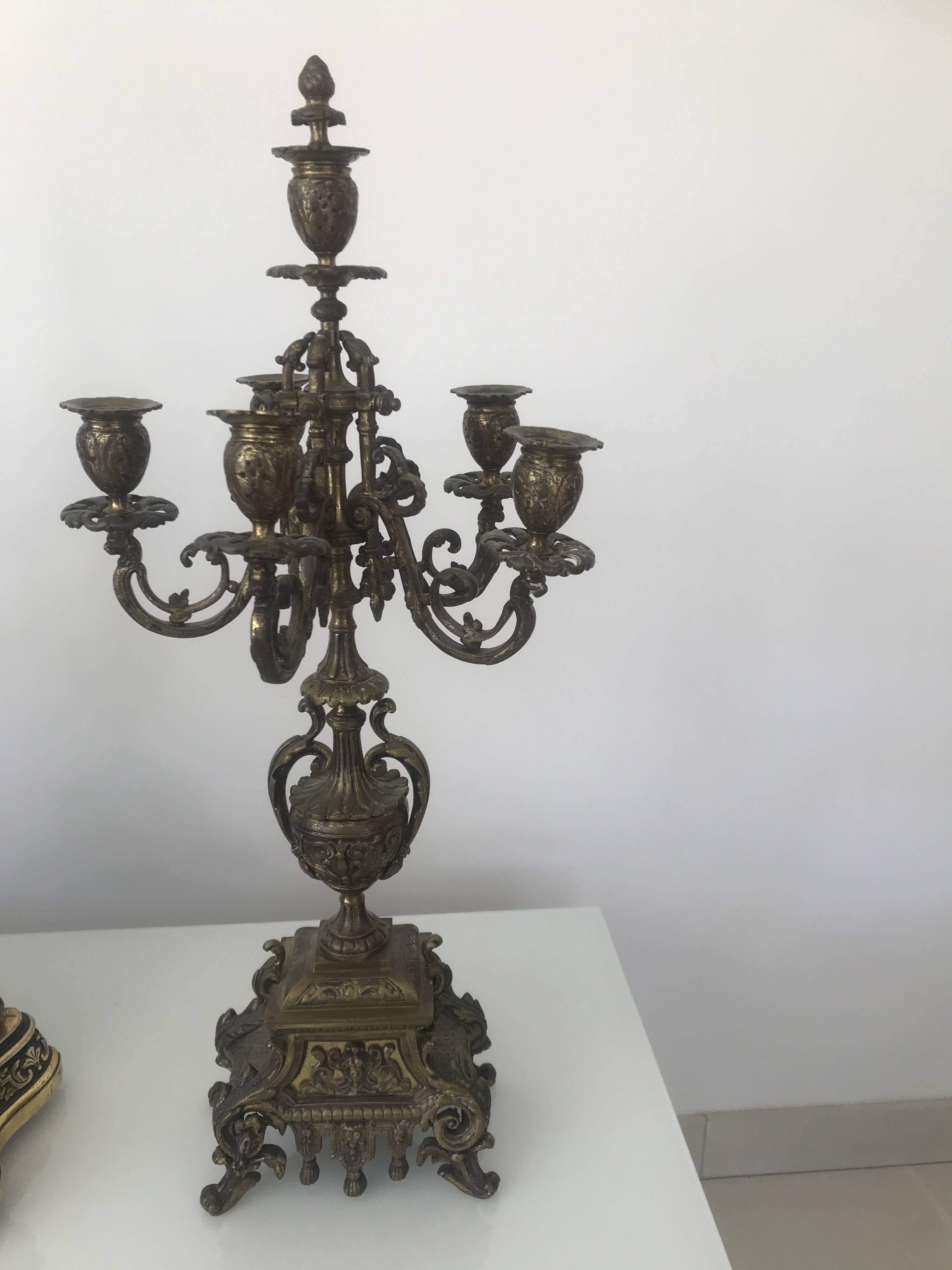 garniture de cheminée Bronze