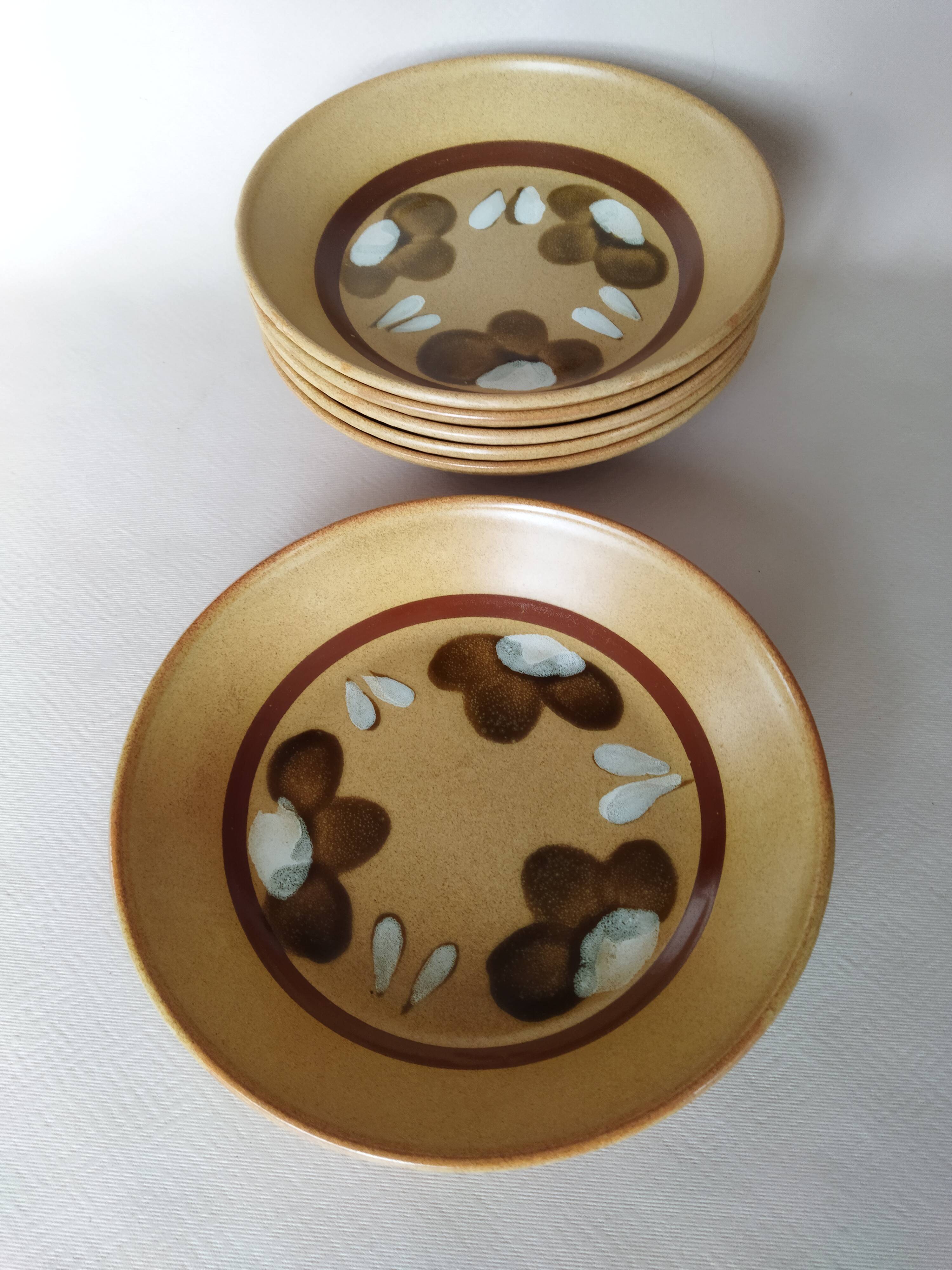 6 Sarreguemines Chamonix calotte plates