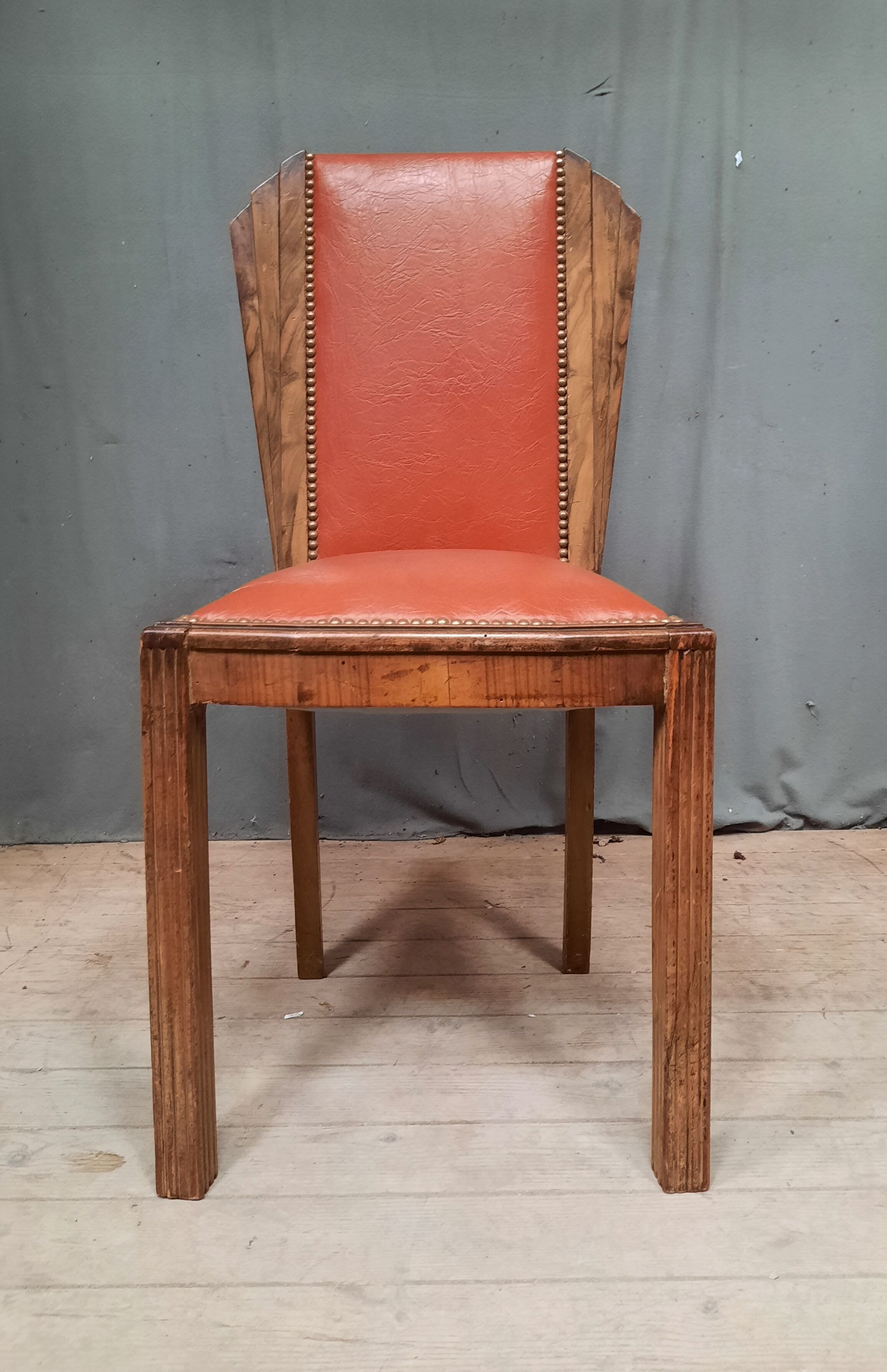 Series of 6 art deco chairs