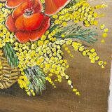 Bouquet of Poppies in a basket