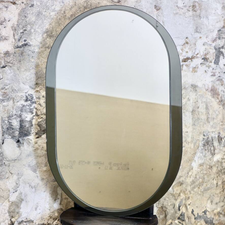 Large oval mirror by Veca, Italy, 1970s
