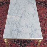 Marble and brass coffee table