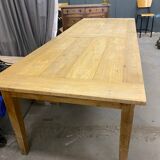 Table à manger en bois avec 2 tiroirs