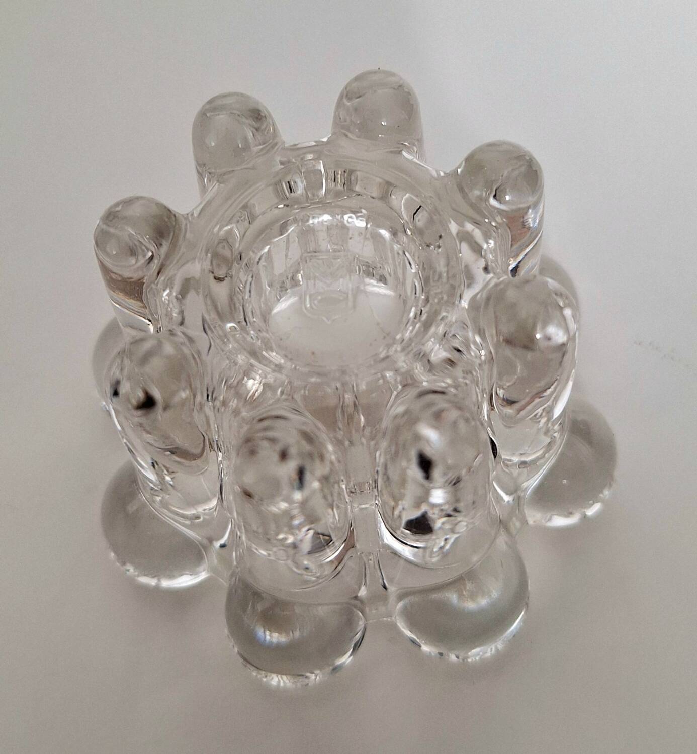 Vintage glass candle holders