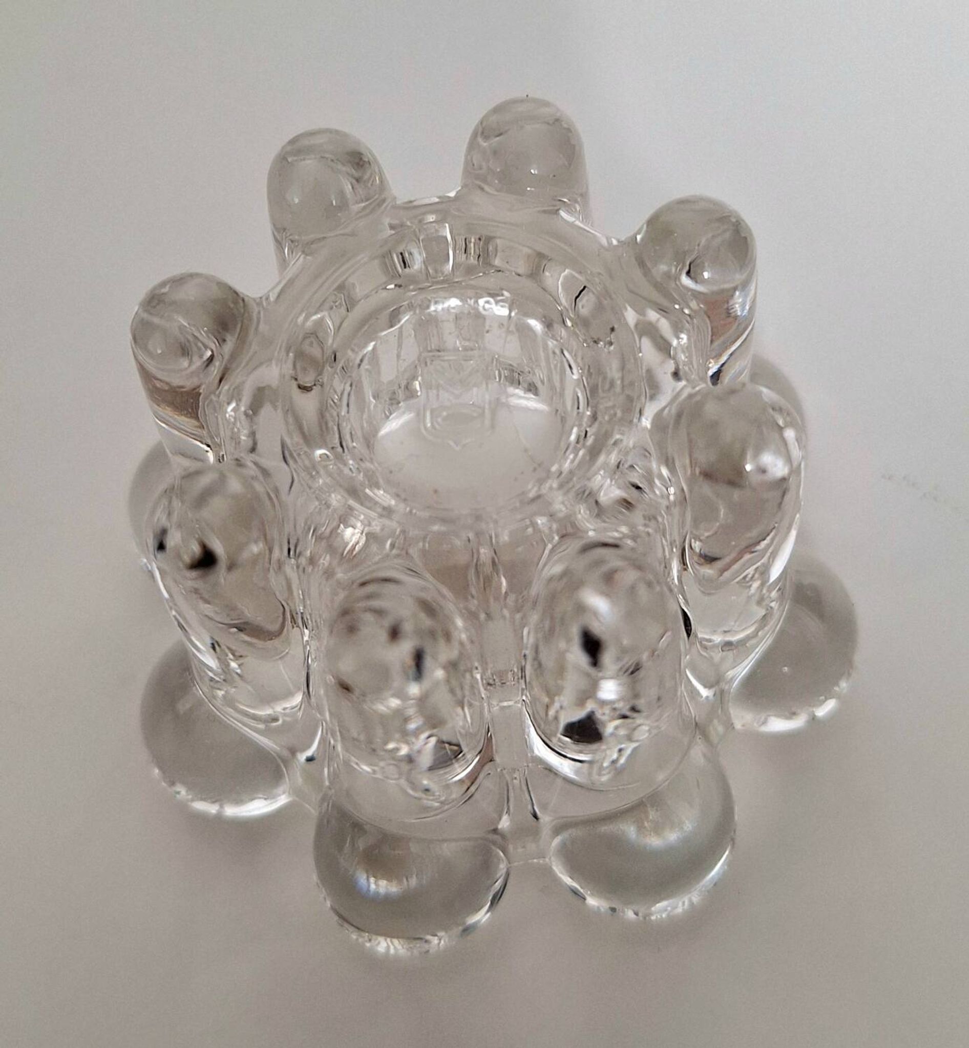 Vintage glass candle holders