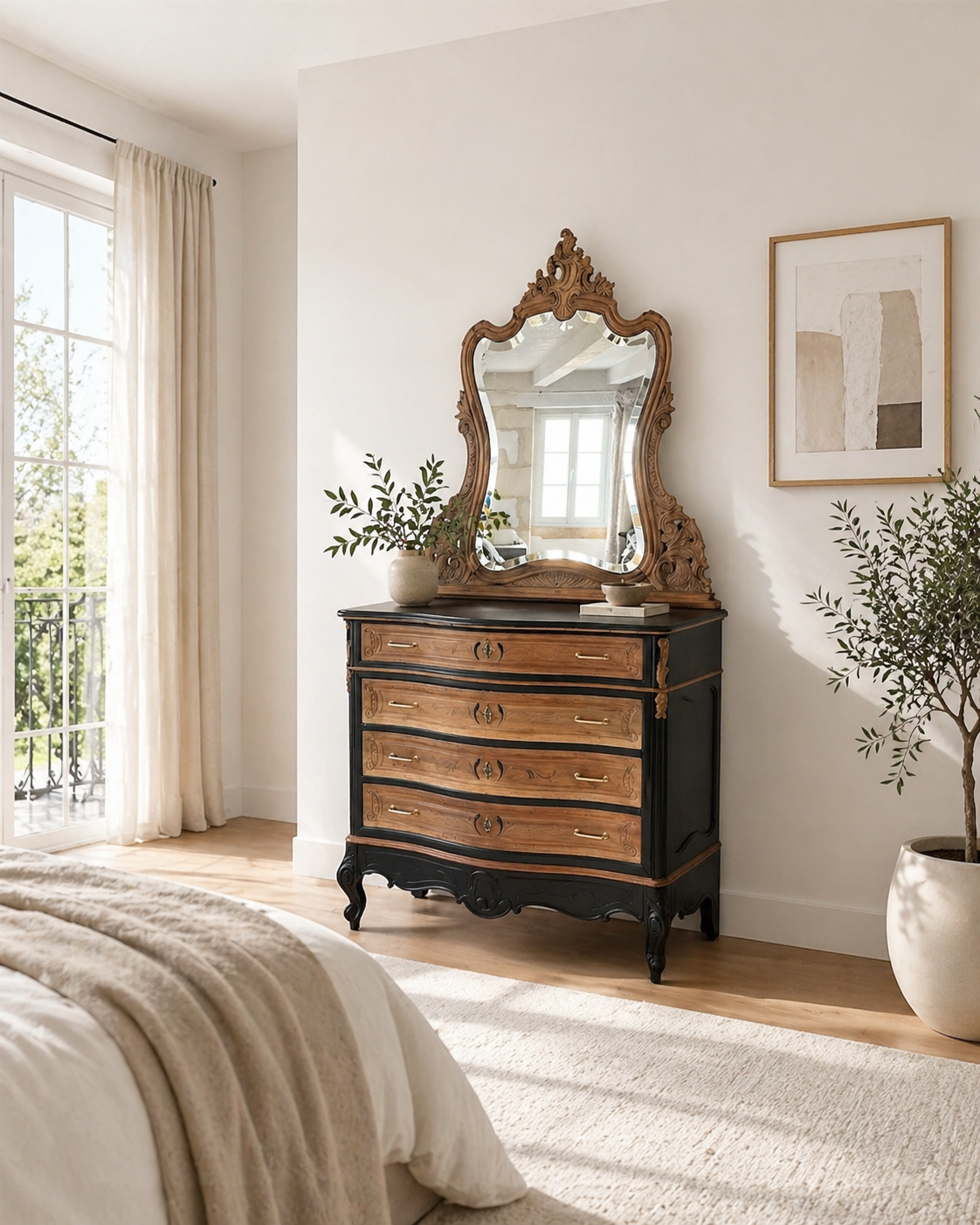 Dresser with mirror