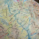 Old school vintage MDI Rhône-Alpes map