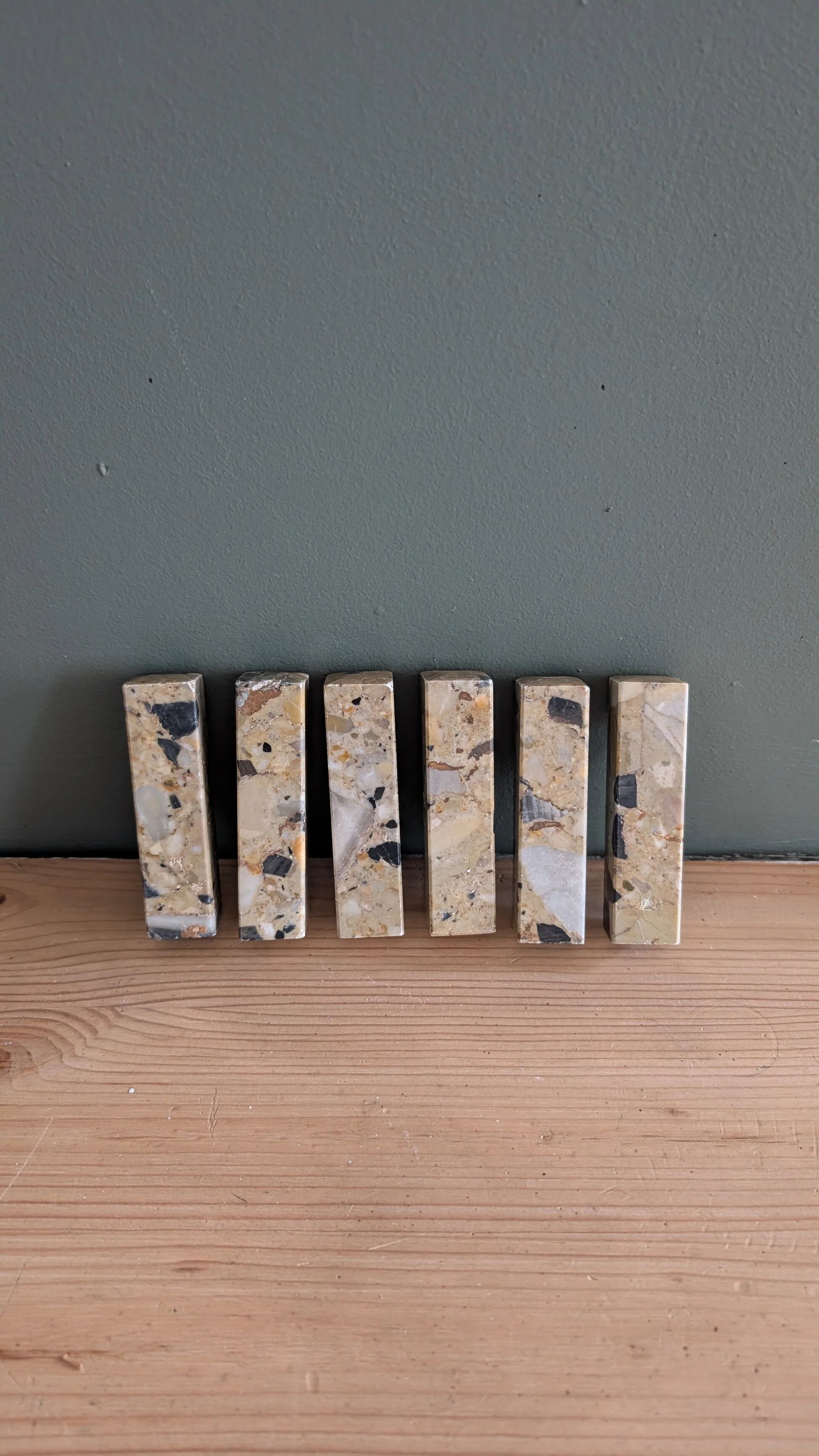 Set of 6 marble knife rests - 2 lots available