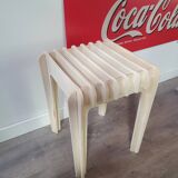 Tabouret design neuf carré en bois japandi collection simplicity
