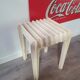 Tabouret design neuf carré en bois japandi collection simplicity