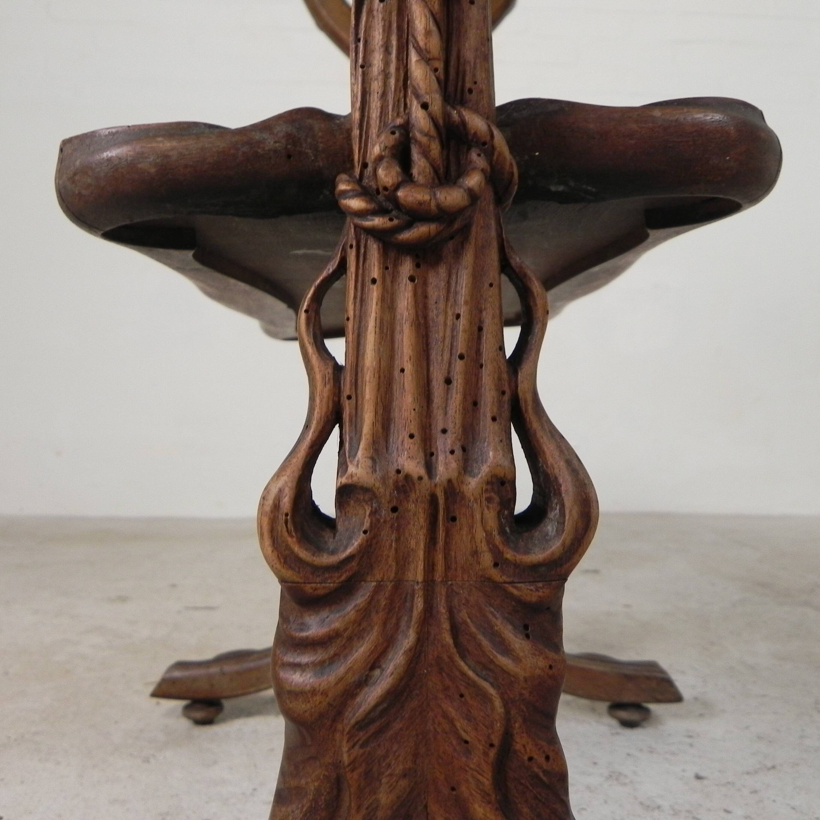 Art Nouveau tea table by Emile Galle, 1899