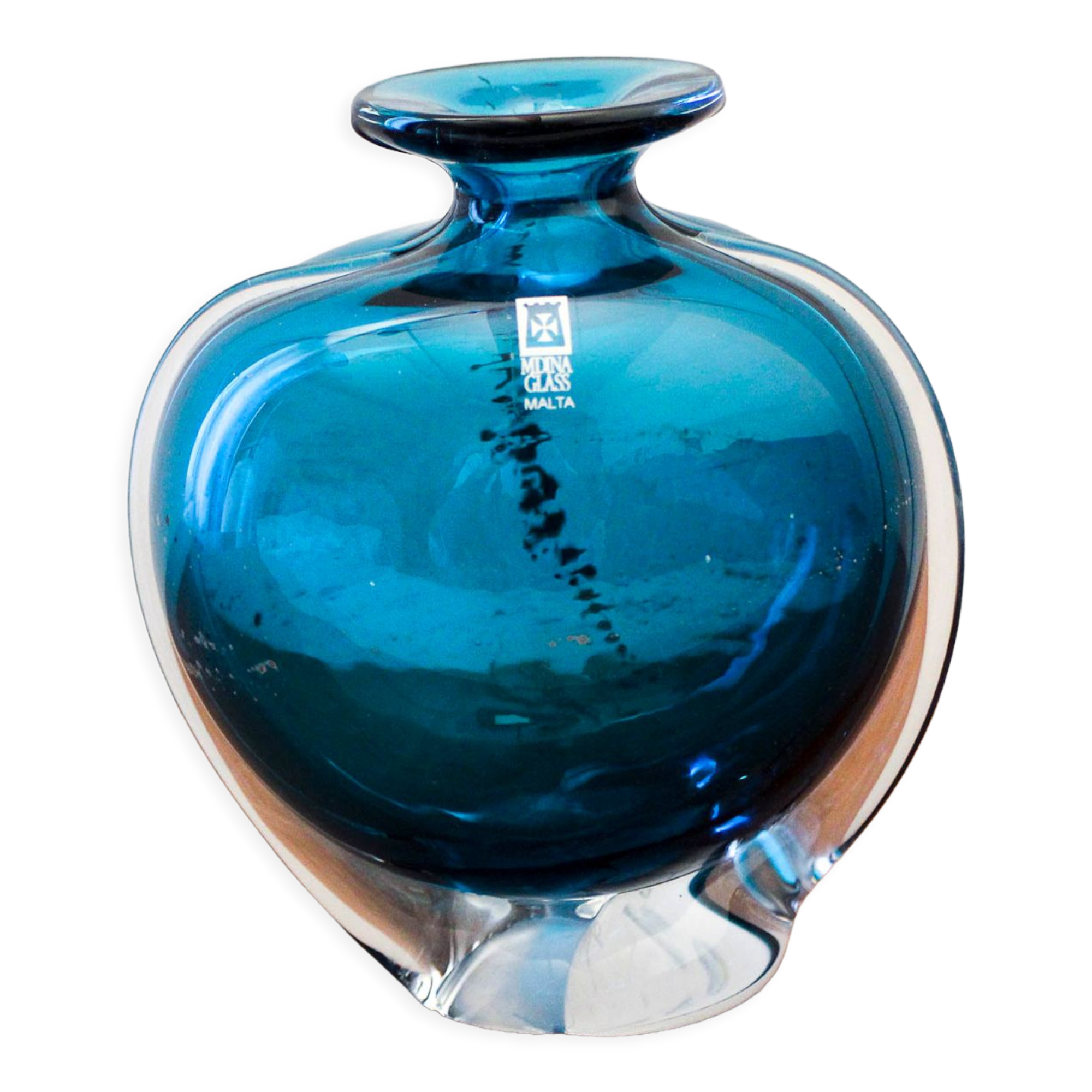 Vase en verre avec inclusion Mdina Malte