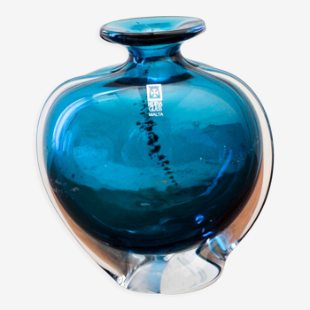 Vase en verre avec inclusion Mdina Malte