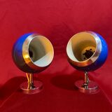 Lot of vintage lamps/wall lights, Eye-Ball, Space Age, from the 70s