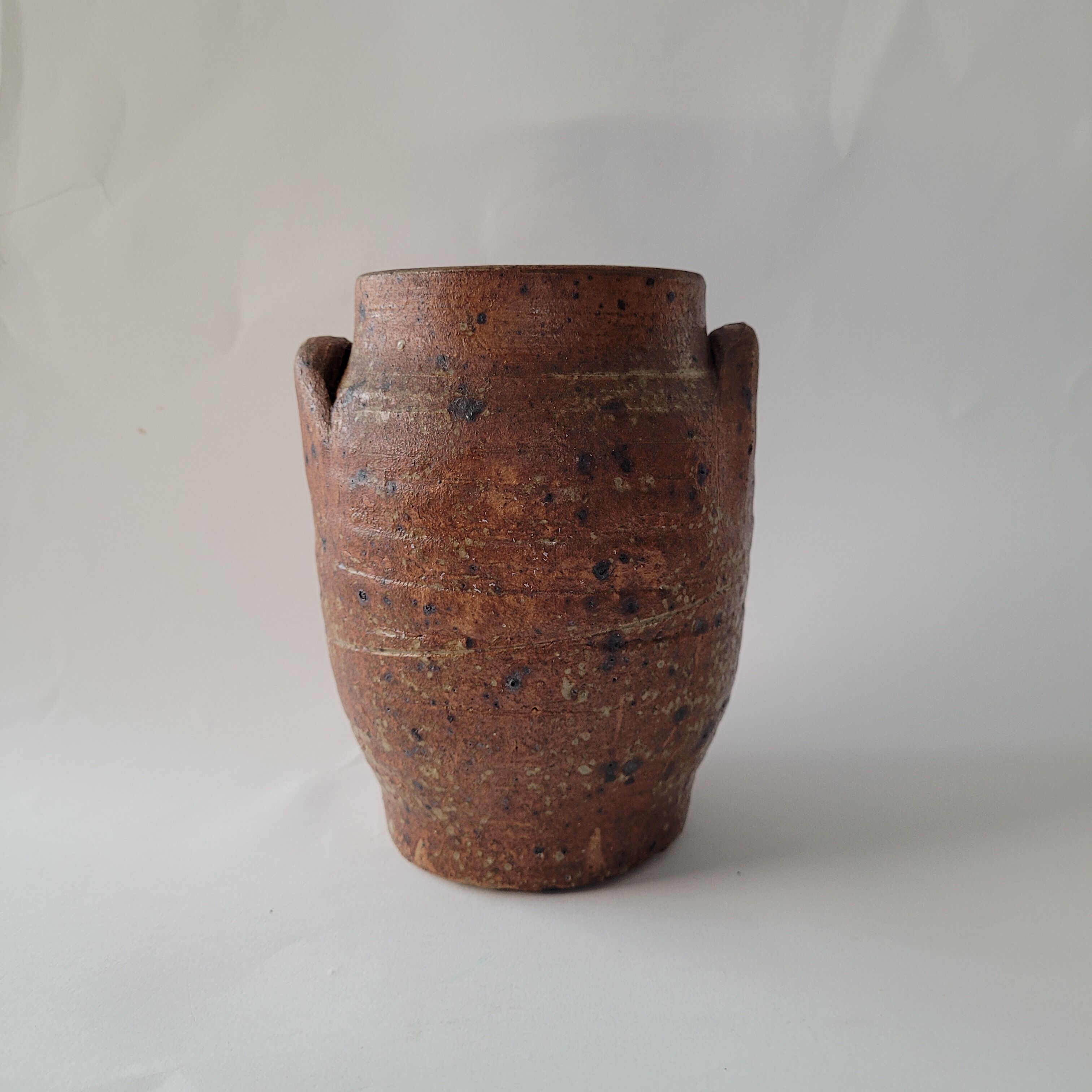 Artisanal sandstone jar vase