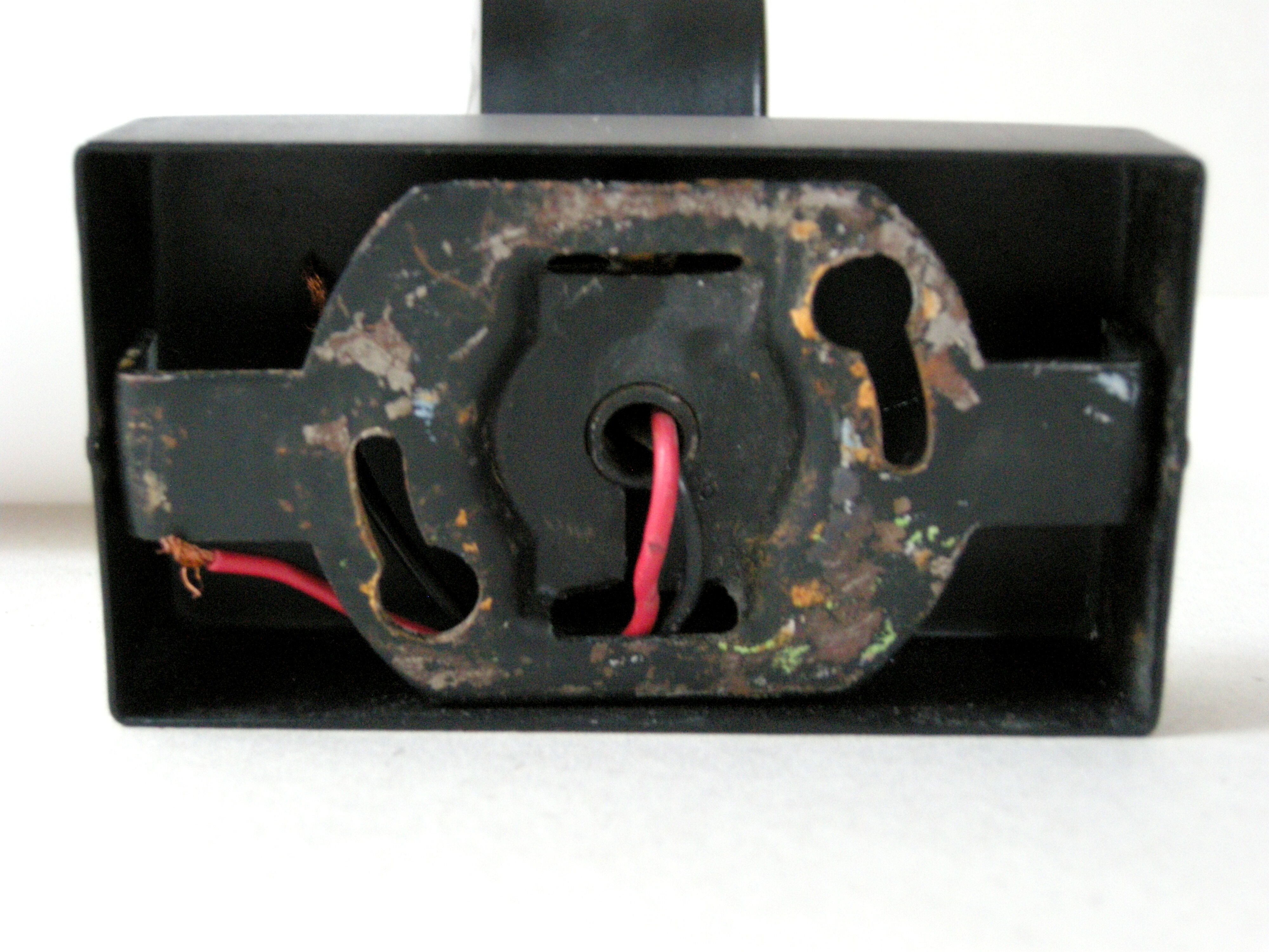 Applique vintage 1950 métal & verre