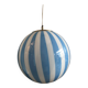 Suspension ronde rayé blanche et bleu thème Circus