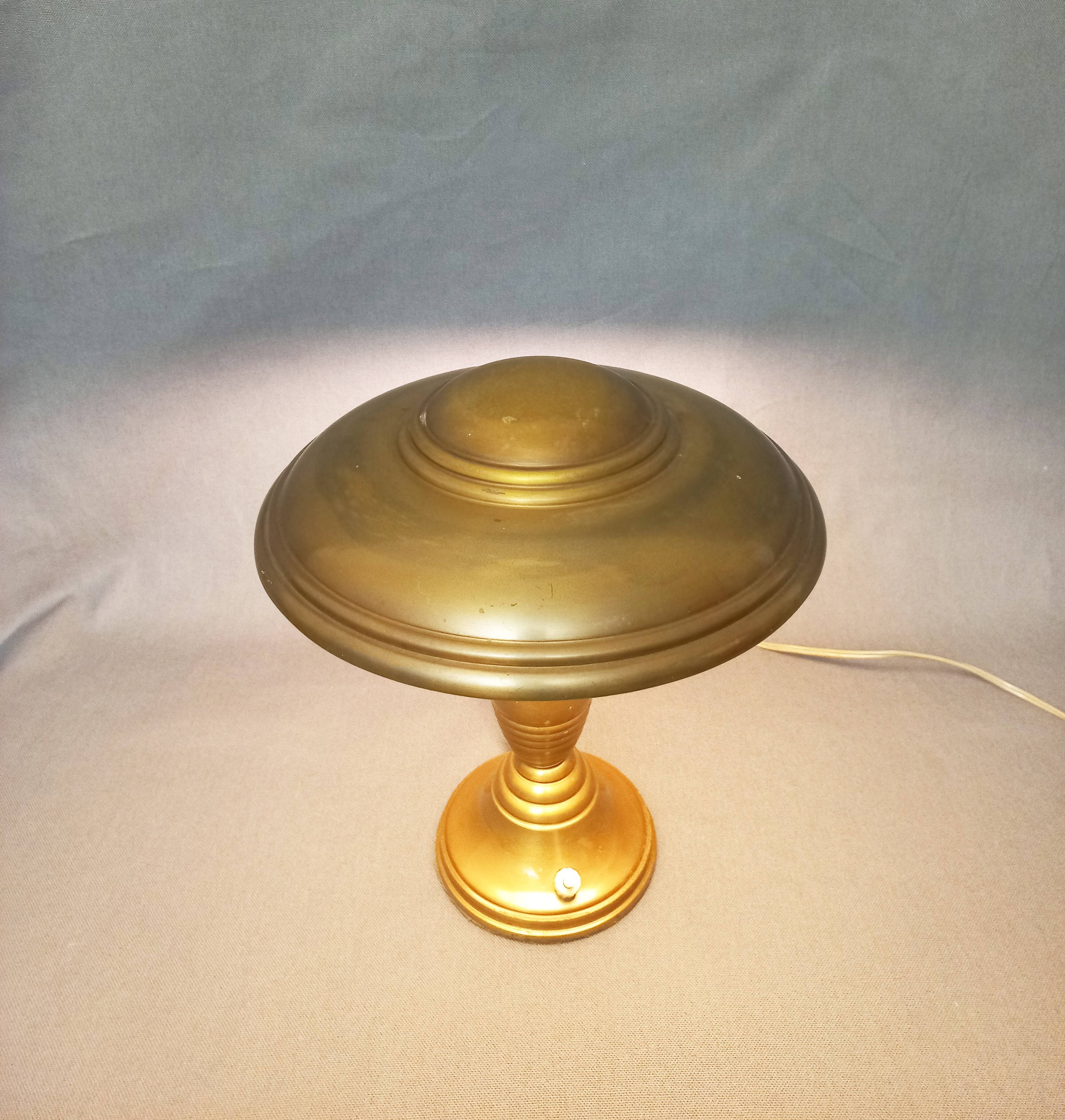 Art Deco brass lamp