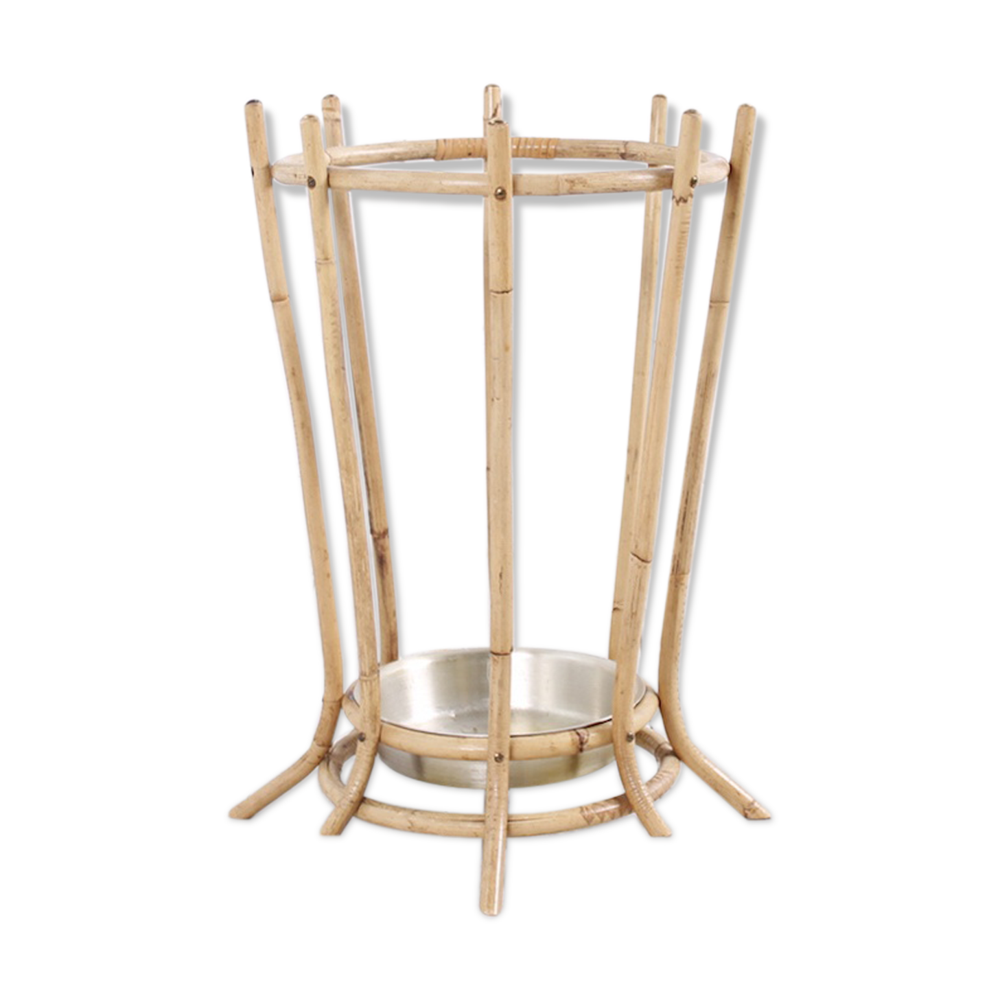 Italian Bamboo Umbrella Stand, 1950s
